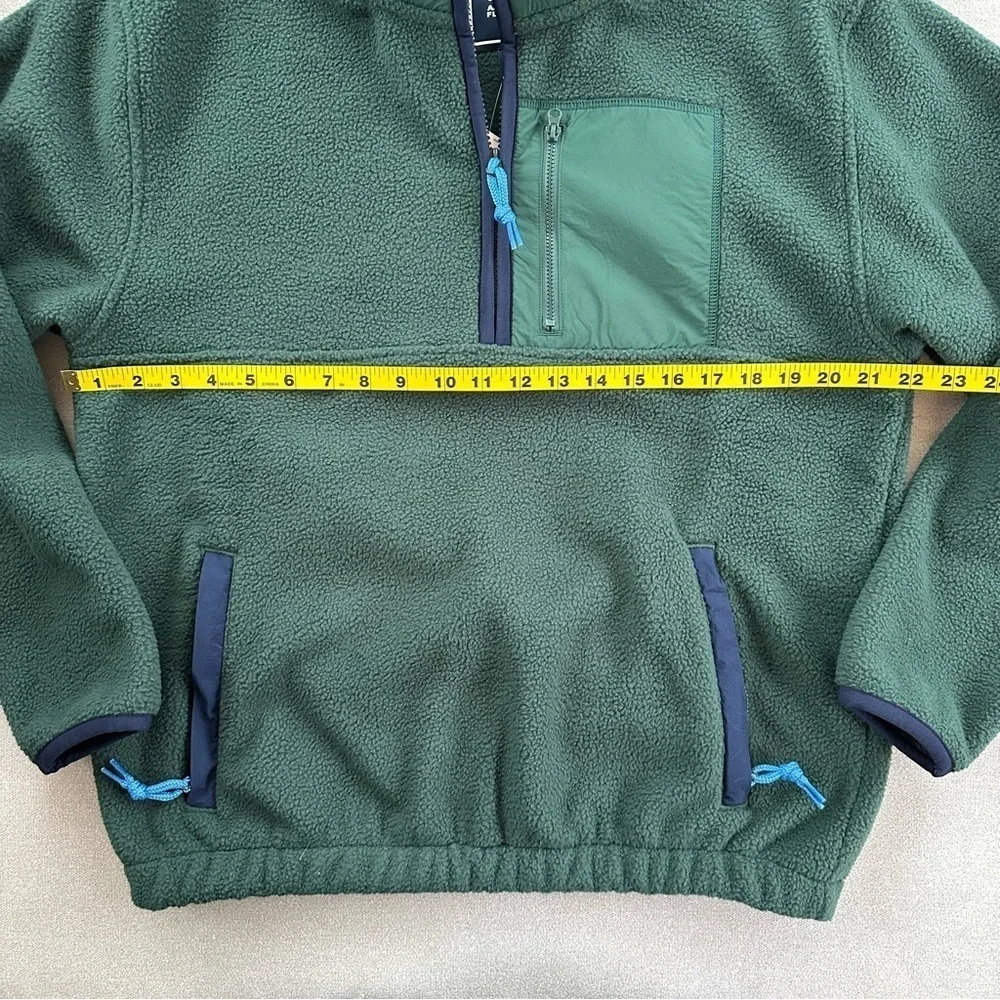 Gap Men’s Sherpa Half Zip Pullover Arctic Fleece. Size small. Green. NWT